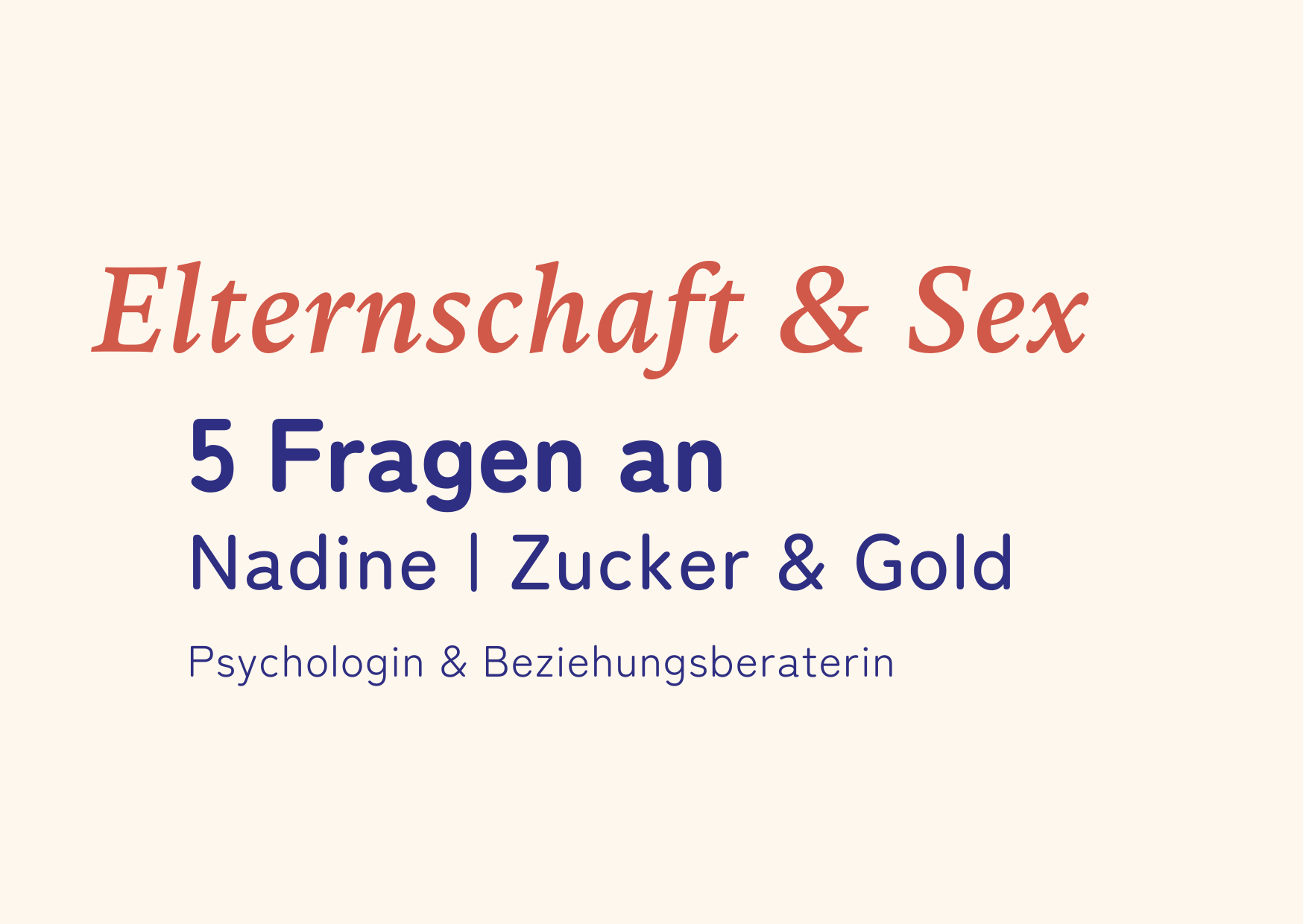 5 Fragen an Nadine